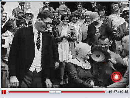 A giant man from Wisconsin marries a girl in Sarasota, Florida.